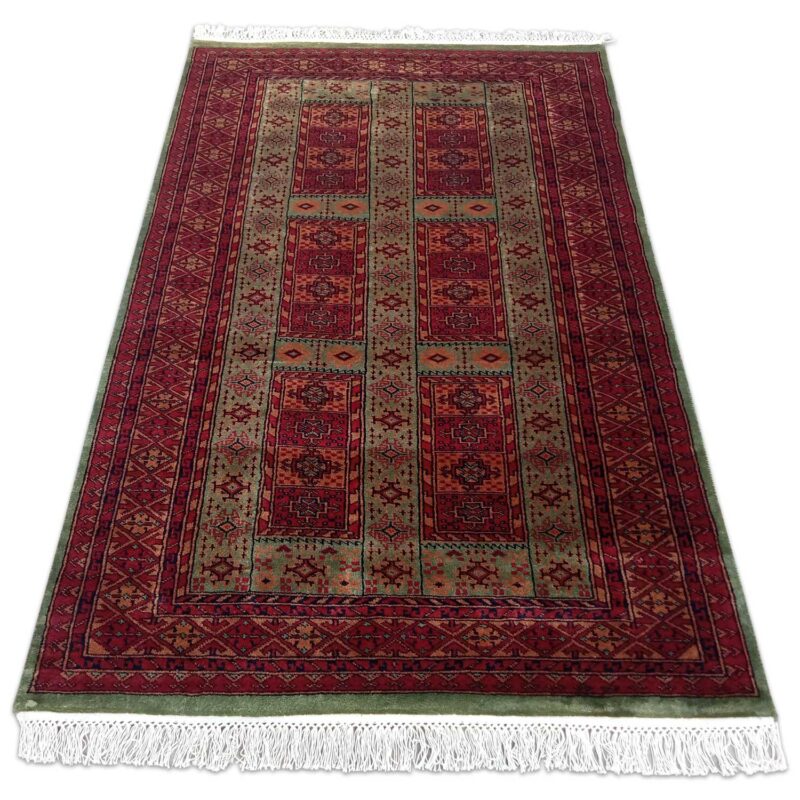 4×6 Feet Green Hand Knotted Dubba Rug - Image 2