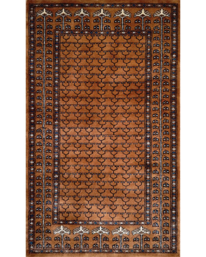 3x5 Feet Handmade Parda Wool Rug Copper