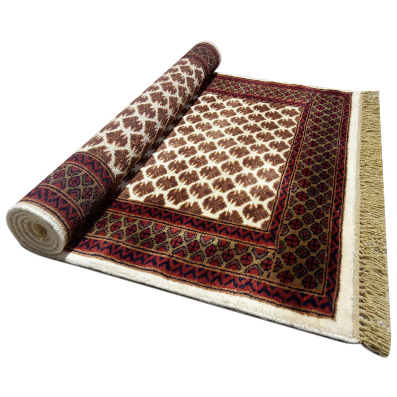 3×5 feet Hand Knotted Wool Rug Lichi White - Image 7