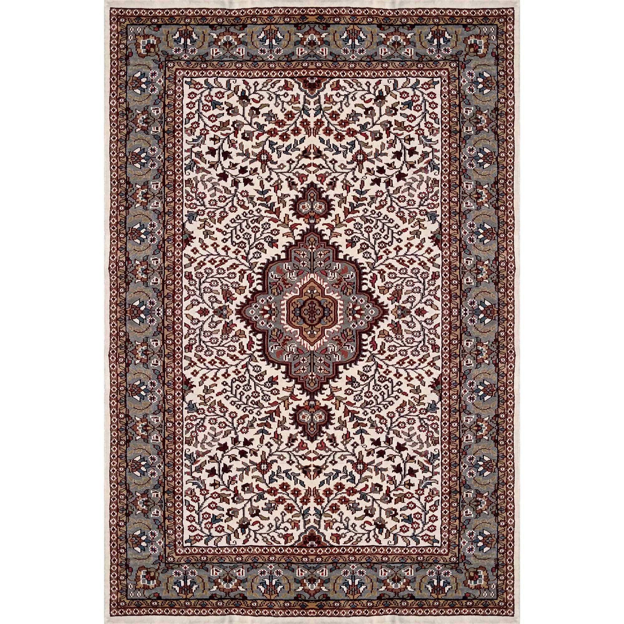 4x6 Indian Hand Knotted Wool Area Rug Oriental Rugs Medallion Luxury Home Carpet 