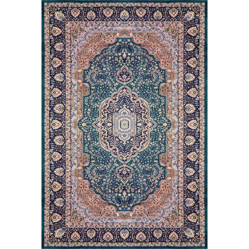 6x9 Feet Hand Knotted Wool Rug (Deep Green)