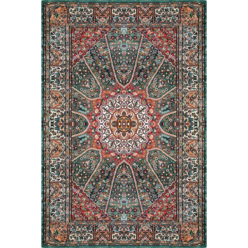 4x6 Feet Hand Knotted Blue Persian Art Silk Rug