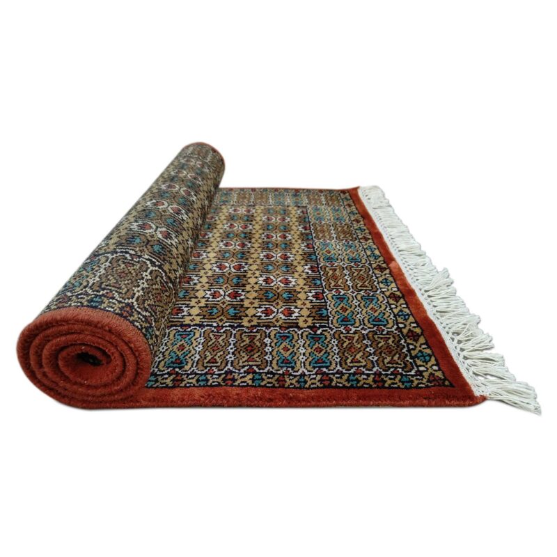 2.5x4 Feet Hand Knotted Wool Rug Copper - Image 4