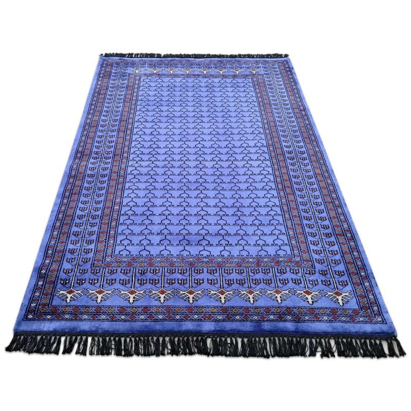 4x6 feet Handmade Purple Wool Rug Parda - Image 2