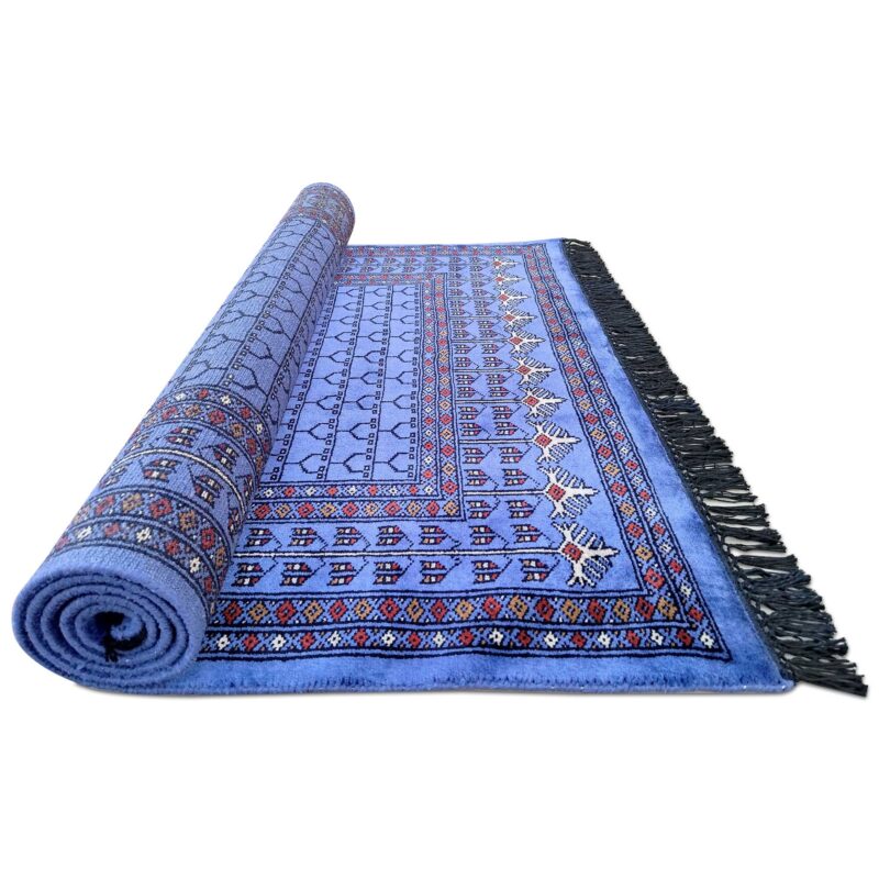 4x6 feet Handmade Purple Wool Rug Parda - Image 5