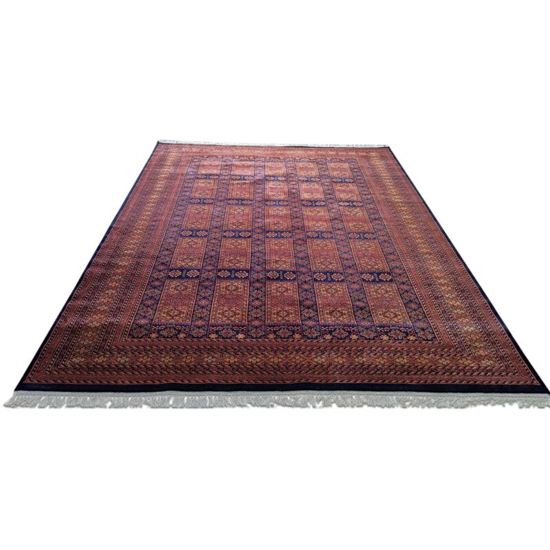 8x10 Feet Black & Brown Hand Knotted Wool Rug Dubba - Image 3