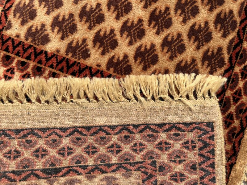 2x2 Feet Hand Knotted Camel Wool Rug 2 PCs - Image 5