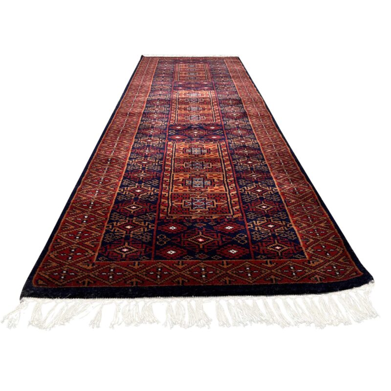 2x6 Feet Hand Knotted Wool Rug Brown and Black - Image 3