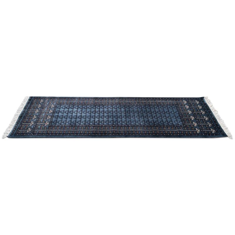 2x6 feet Bluish-gray Hand-knotted Woolen Runner - Image 5