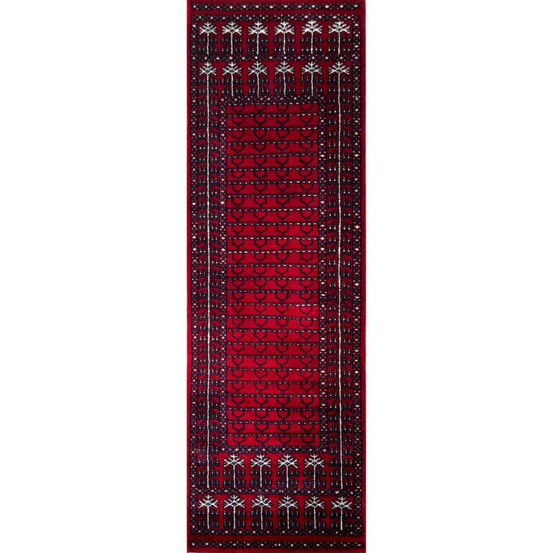 2x6 Parda Red Wool Rug