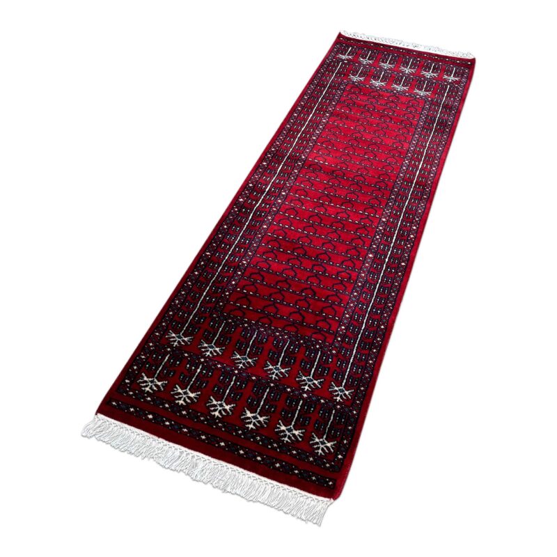 2x6 feet Hand-knotted Runner Rug Red - Image 6