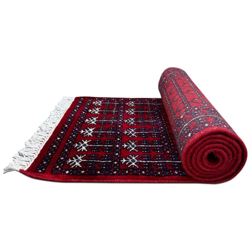 2x6 feet Hand-knotted Runner Rug Red - Image 3