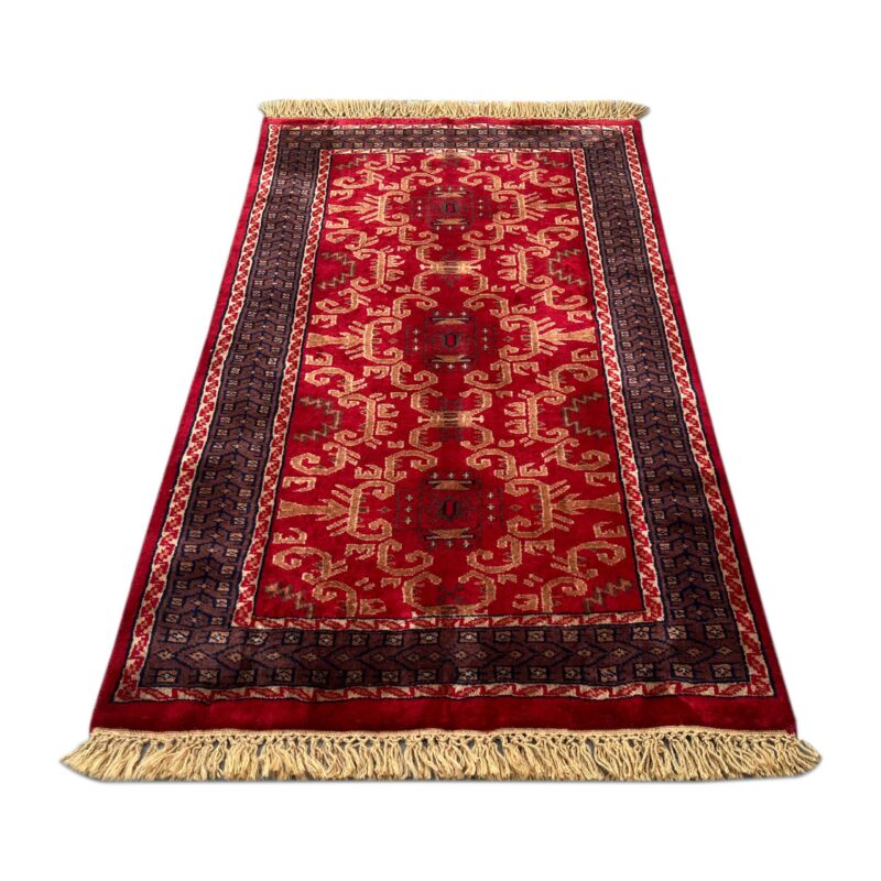 2.5x4 ft Handmade Wool Red Palace Rug - Image 2