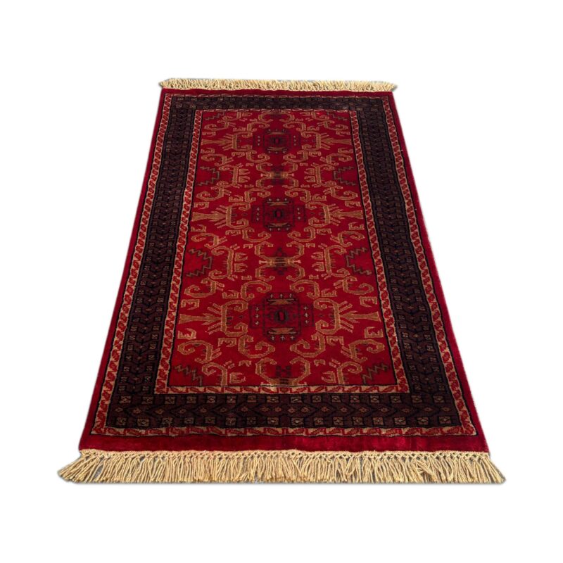 2.5x4 ft Handmade Wool Red Palace Rug - Image 6
