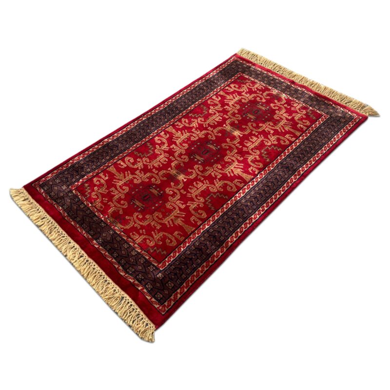 2.5x4 ft Handmade Wool Red Palace Rug - Image 5