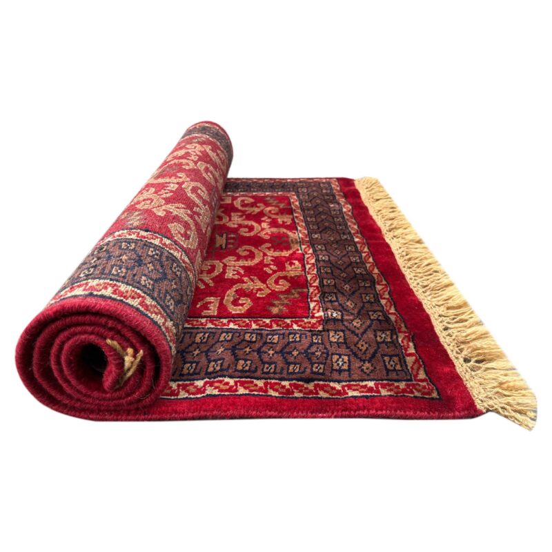 2.5x4 ft Handmade Wool Red Palace Rug - Image 3