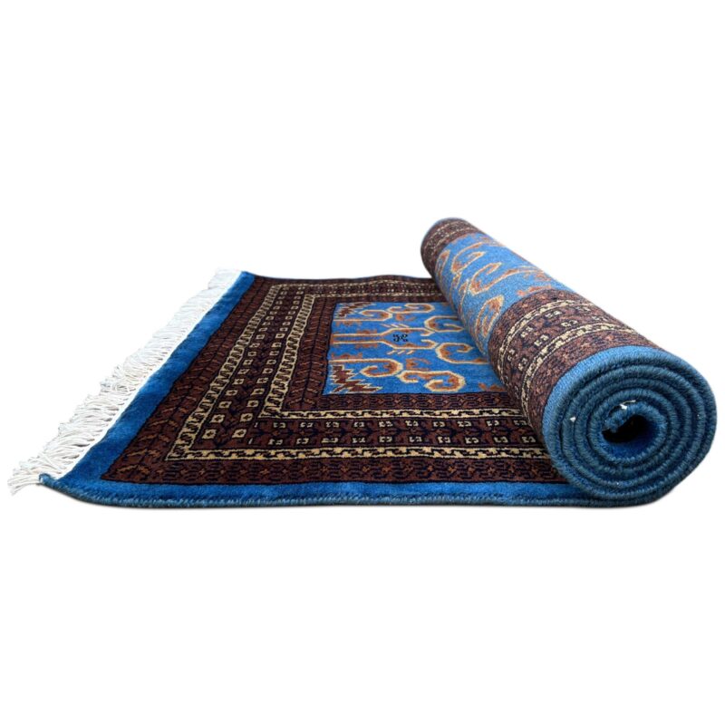 3x5 ft Hand-knotted Woolen Rug Blue Palace - Image 2