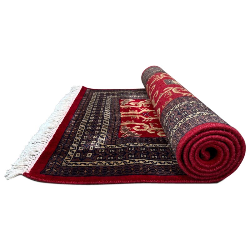 3x5 ft Hand-knotted Woolen Rug Red Palace - Image 2