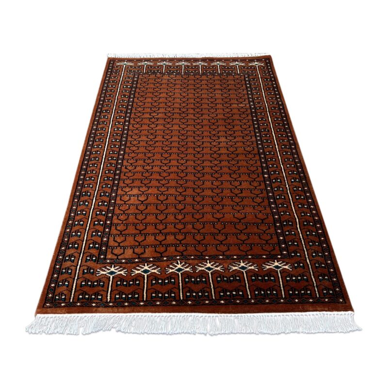 3x5 Feet Handmade Wool Rug Copper Parda - Image 2
