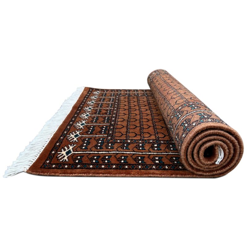 3x5 Feet Handmade Wool Rug Copper Parda - Image 6