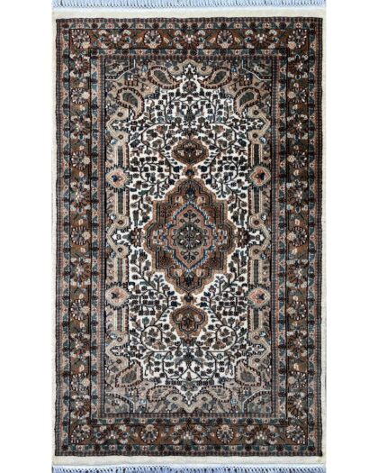 white indian handmade rug