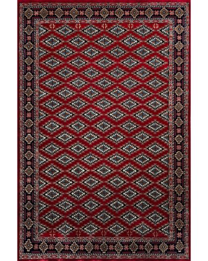 6x9 hand knotted wool rug red