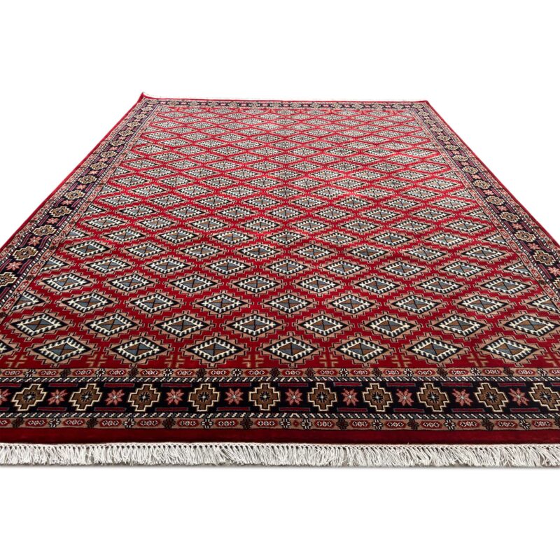 8x10 hand knotted wool rug red