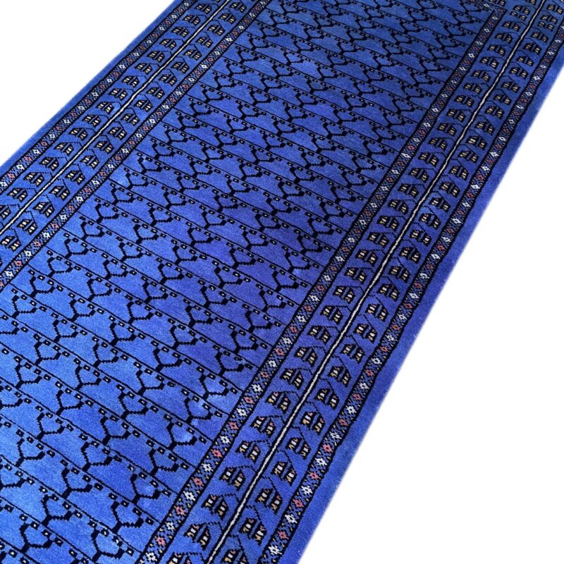2.5x10 ft Hand Knotted Woolen Purple Runner Parda - Image 7