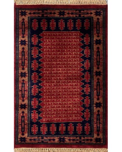 2x3 red tribal rug