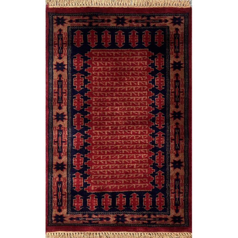 2x3 red tribal rug