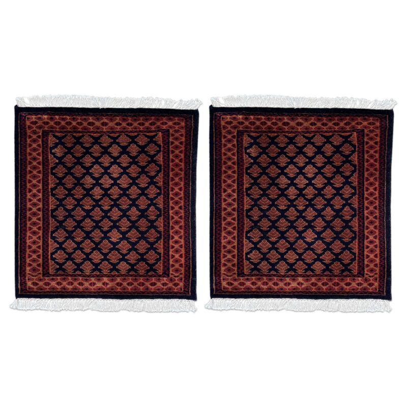 2x2 Lichi Black Wool Rug