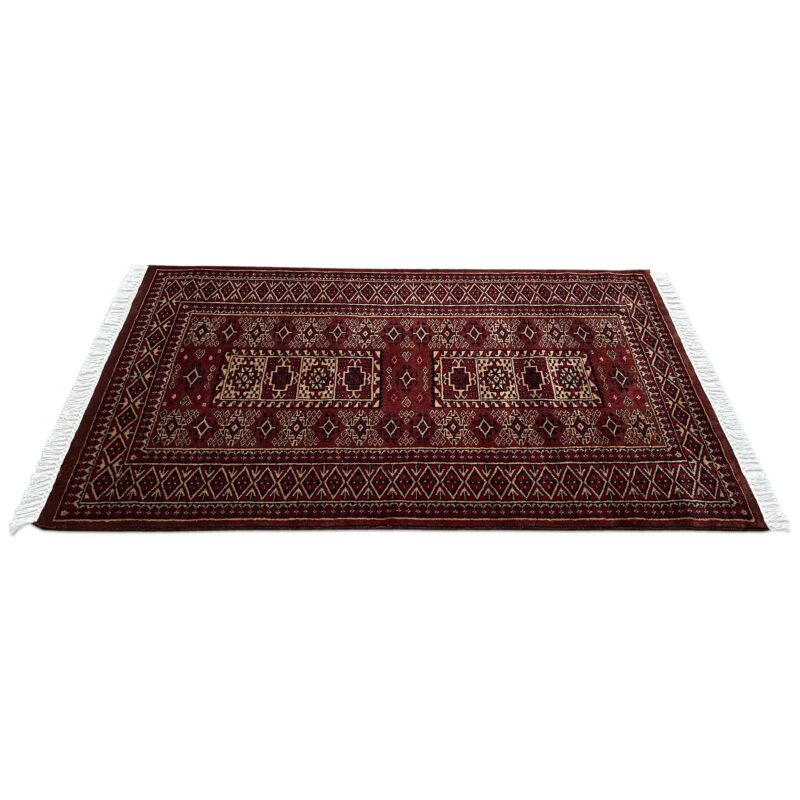 3x5 ft Hand Knotted Woolen Rug Brown Dubba - Image 7