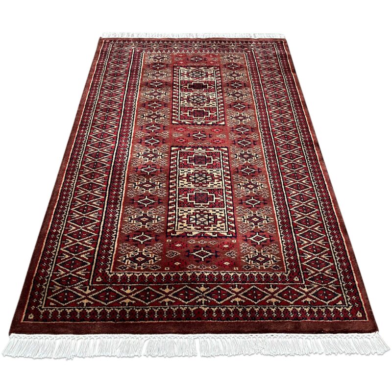 3x5 ft Hand Knotted Woolen Rug Brown Dubba - Image 6