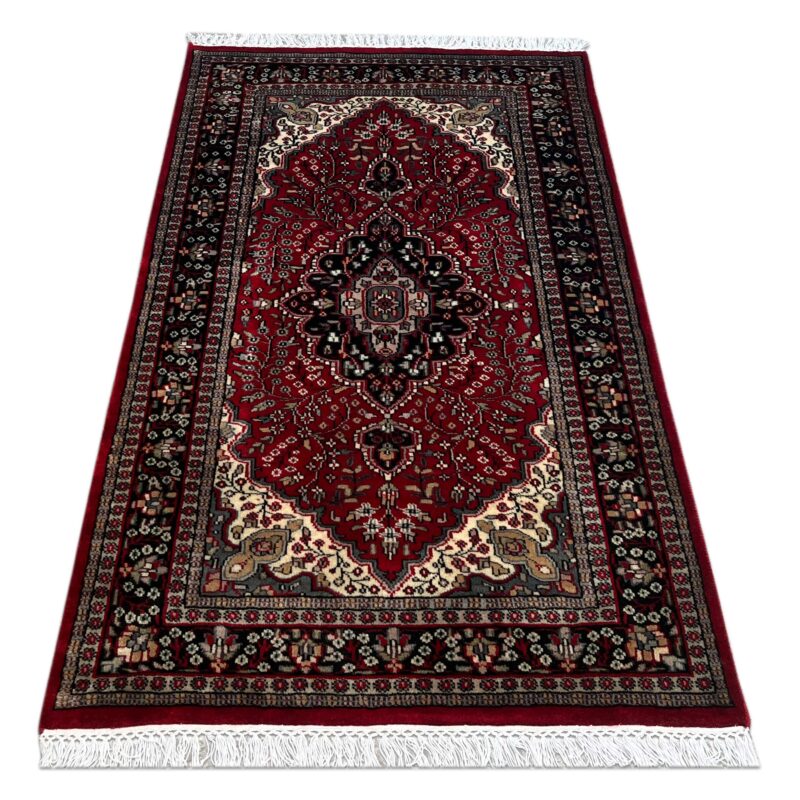 3x5 ft Hand Knotted Persian Rug Wool Maroon - Image 2