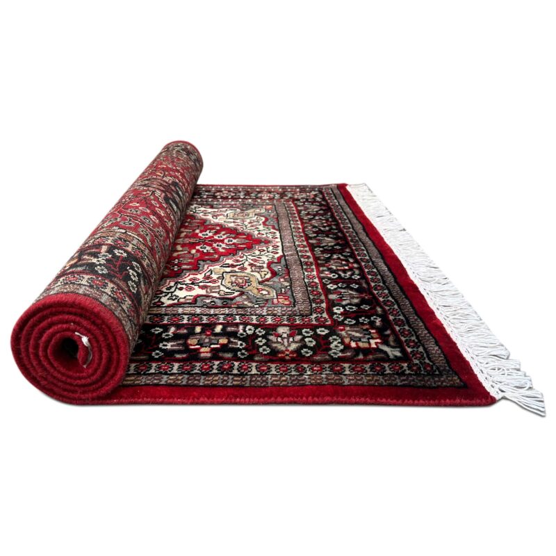 3x5 ft Hand Knotted Persian Rug Wool Maroon - Image 3