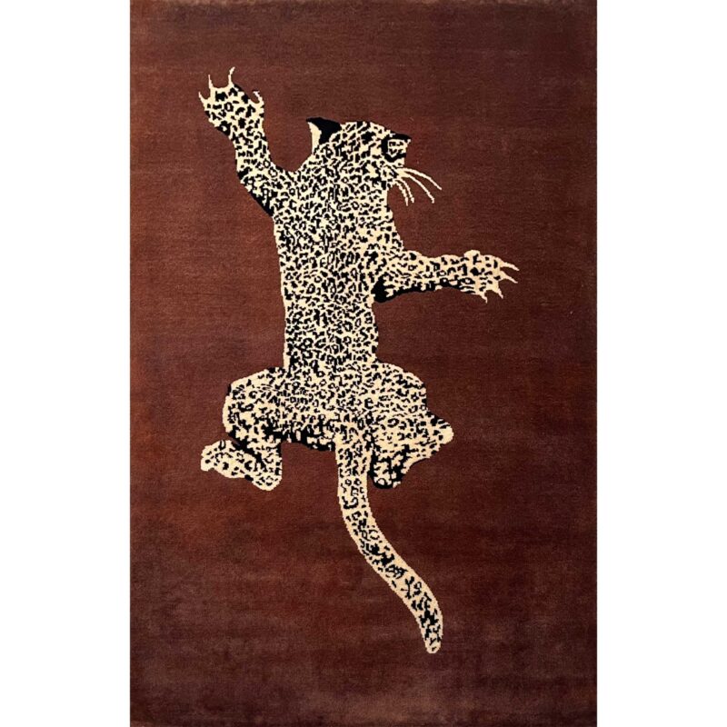 climbing leopard rug