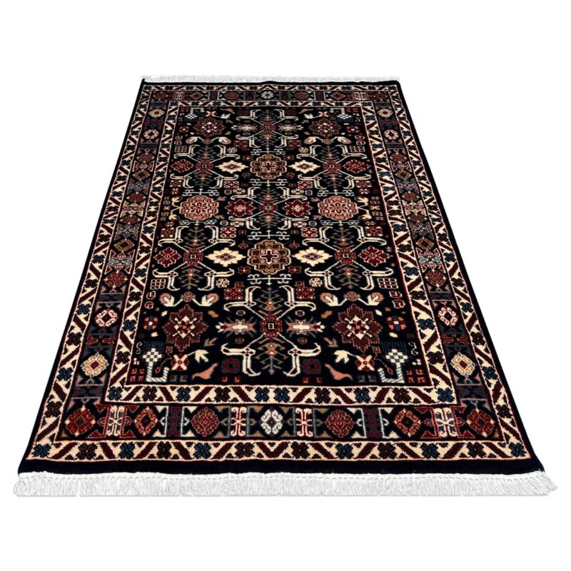 4x6 ft Hand Knotted Wool Rug Black Rooz - Image 2