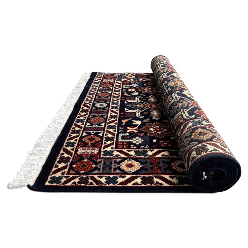 4x6 ft Hand Knotted Wool Rug Black Rooz - Image 3