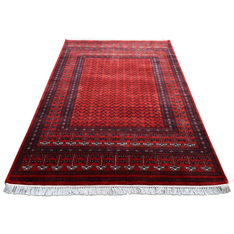 5x7 ft Hand Knotted Wool Rug Burnt orange Parda