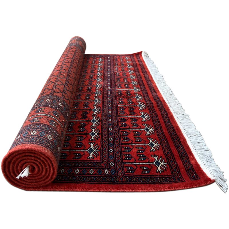 5x7 ft Hand Knotted Wool Rug Burnt orange Parda - Image 3
