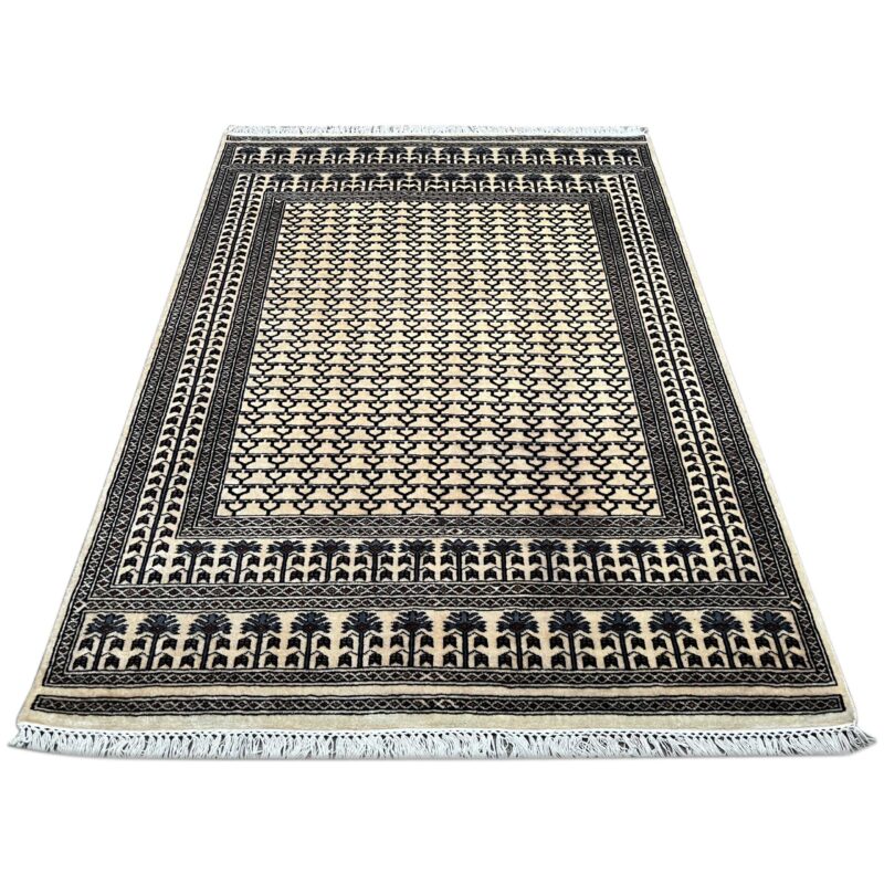 Hand Knotted Wool Rug White Parda - Image 7