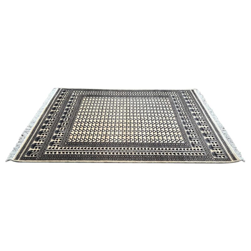 Hand Knotted Wool Rug White Parda - Image 8