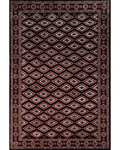 6x9 black hand knotted rug
