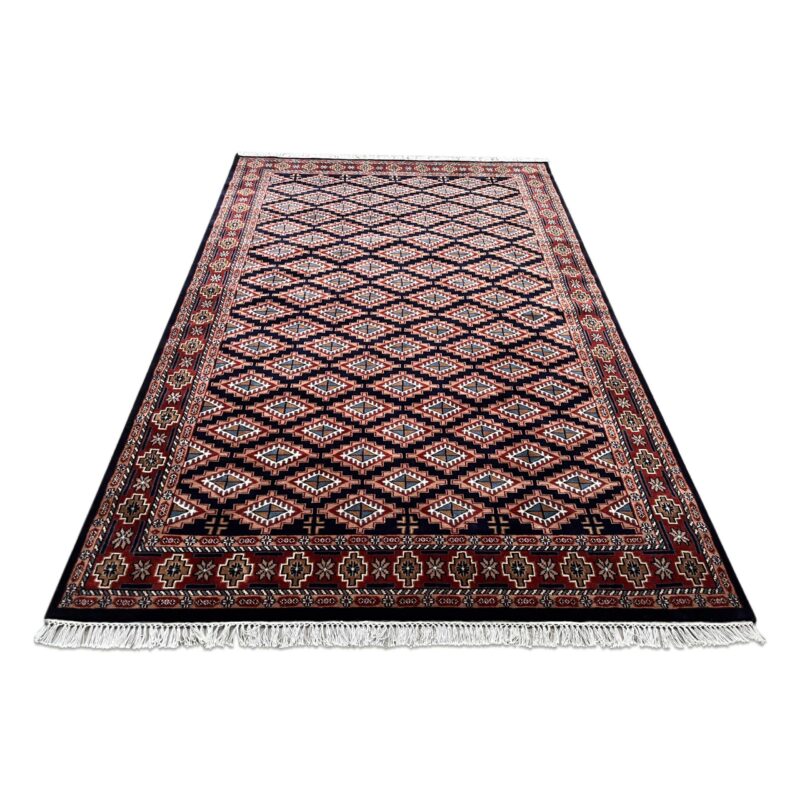 6x9 ft Hand Knotted Woolen Rug Black - Image 8