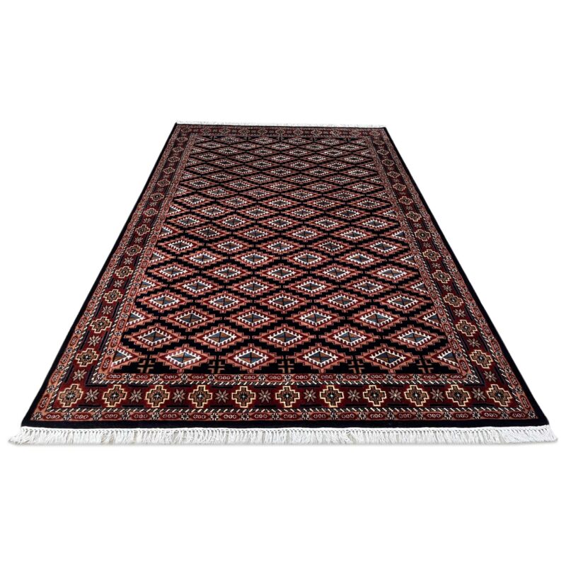 6x9 ft Hand Knotted Woolen Rug Black - Image 6