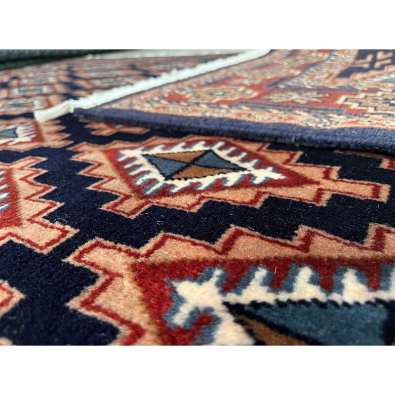 6x9 ft Hand Knotted Woolen Rug Black - Image 5