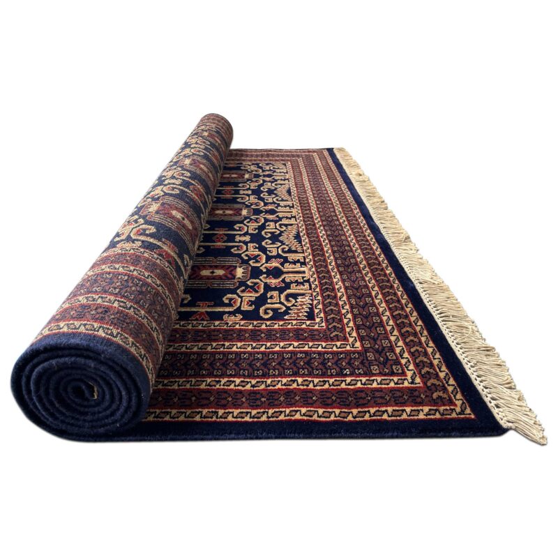 6x9 ft Hand Knotted Wool Rug Black Palace - Image 3