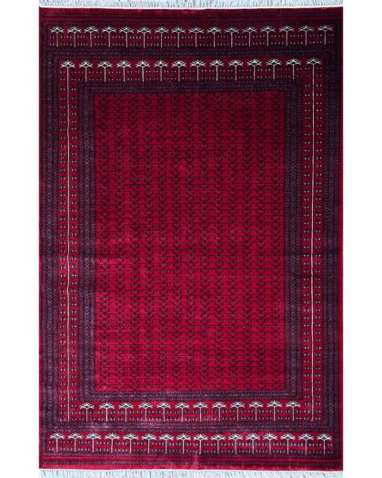 6x9 hand knotted red rug