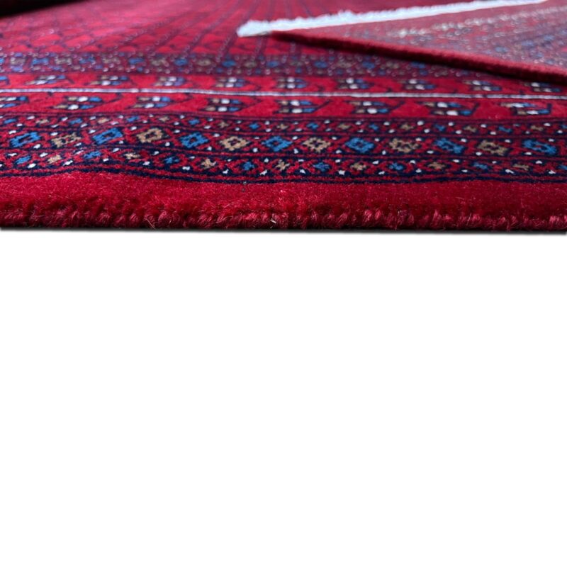 6x9 ft Hand Knotted Wool Rug Red Parda - Image 4