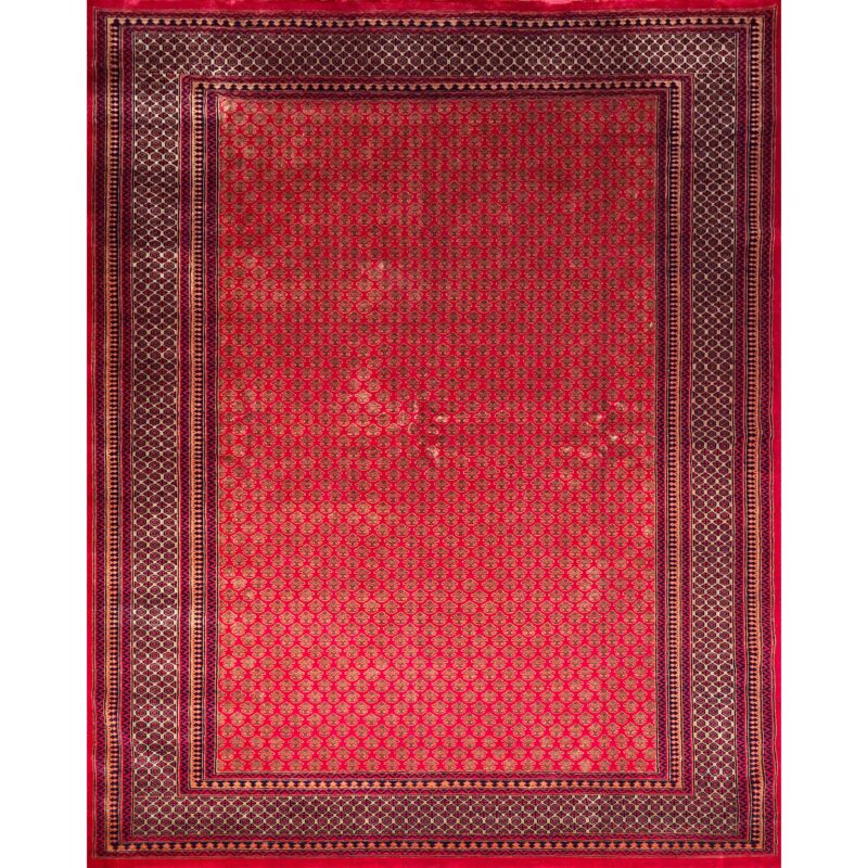 8x10 ft Hand Knotted Wool Rug – Red Lichi Design | Luxurious Handmade Carpet - Image 7